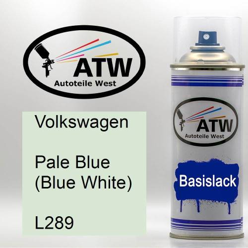 Volkswagen, Pale Blue (Blue White), L289: 400ml Sprühdose, von ATW Autoteile West.